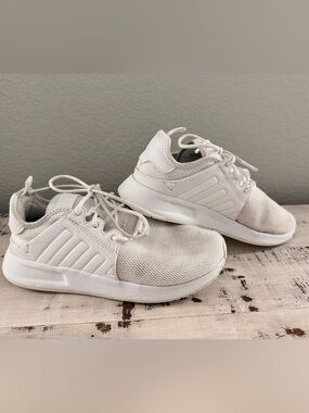 Adidas Originals X_PLR Triple White Mesh Sneakers Kids Size 3.5 Youth EU 35